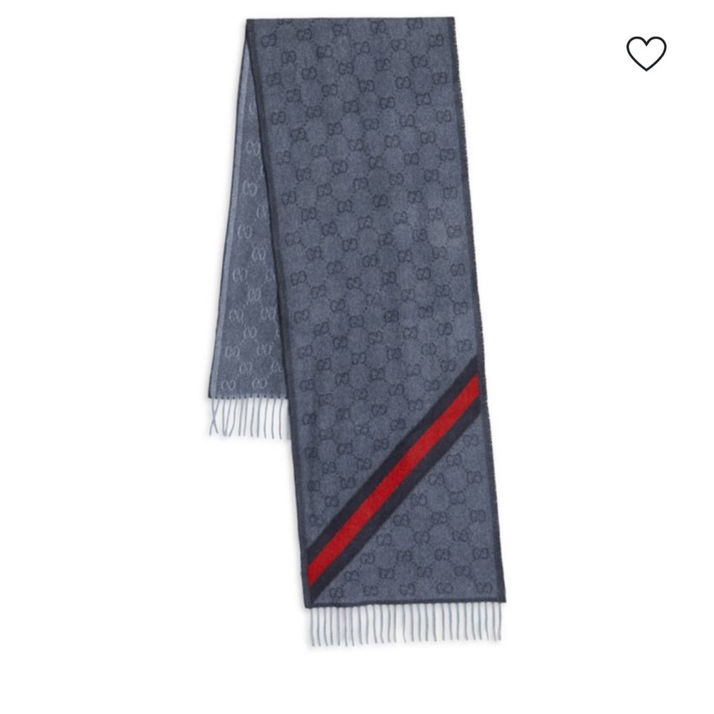 GUCCI Wool & Alpaca Fringed Scarf